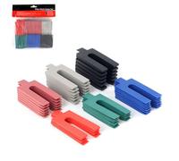 Lot de 100 entretoises en plastique assorties - 6 tailles de cales en plastique de 1 à 6 mm, code couleur et faciles à installer, idéales pour la fixation et l'espacement des cadres de fenêtre