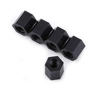 Lot de 100 entretoises filetées M3 femelle vers M3 femelle hexagonale, entretoises en nylon noir 8 mm 10 mm 12 mm 15 mm nylon noir (8 mm)