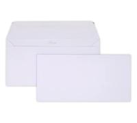 Lot de 100 - Enveloppe blanche Prestige luxe pour carte correspondance 110 x 220 mm DL papier extra blanc 135 g - Patte autocollante pour carte de vœux, noël, invitation et mariage ref UGEVPRR121