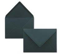 Lot de 100 enveloppes à lettre - Noir-bleu - DIN C6 - 114 x 162 mm - Enveloppes avec collage humide sans fenêtre pour cartes de vœux et invitations - FarbenFroh by GUSTAV NEUSER