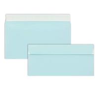 Lot de 100 enveloppes à lettres - DIN long - Bleu clair - 110 g/m² - 11 x 22 cm - Très indéformables - Fermeture adhésive - Marque de qualité : FarbenFroh by GUSTAV NEUSER