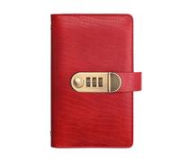 Lot de 100 enveloppes avec verrou à mot de passe, organiseur de carnet de notes protégé par mot de passe, carnet de défi d'épargne, planificateur budgétaire pour homme et femme (rouge, 1 pièce)
