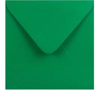Lot de 100 enveloppes carrées 155 x 155 mm (100 g/m²) parfaites pour les cartes de Noël, les cartes de vœux, les invitations de mariage, les bons cadeaux et bien plus encore (vert foncé)