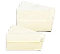 Lot de 100 enveloppes - DIN long - Beige (crème) - Avec fermeture adhésive - 11 x 22 cm - 100 g/m² - Idéales pour les lettres et invitations