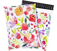 Lot de 100 enveloppes en polyéthylène de 25,4 x 33 cm, jolies enveloppes d'expédition pour petites entreprises, sacs d'expédition pour vêtements, fournitures de boutique avec bande auto-adhésive