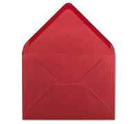 Lot de 100 enveloppes - Format C6 - Rouge rose - 11,4 x 16,2 cm - 120 g/m² - Fermeture humide - Sans fenêtre - Pour invitations Glüxx-Agent