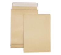 Lot de 100 enveloppes - pochettes à soufflet C4 229 X 324 + 30 MM papier kraft marron ecru 120g fermeture bande adhésive autocollante siliconnée