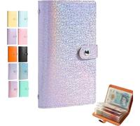 Lot de 100 enveloppes pour défi d'économie d'argent avec carnet et classeur, classeur de budget A6 réutilisable ou enveloppes de trésorerie, défi d'épargne des deux côtés peuvent être utilisés (violet