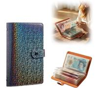 Lot de 100 enveloppes pour défi d'économie d'argent avec carnet et classeur, classeur de budget A6 réutilisable ou enveloppes de trésorerie, défi d'épargne des deux côtés peuvent être utilisés (noir