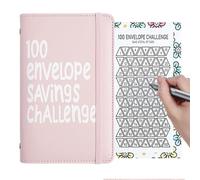 Lot de 100 enveloppes pour défi d'économie d'argent, organiseur de trésorerie, de des revenus, classeur d'épargne réutilisable pour objectifs d'achat, fonds d'urgence, gestion financière