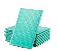 Lot de 100 enveloppes rembourrées à bulles pour envoi professionnel - Enveloppes rembourrées à bulles pour courrier, cadeaux, enveloppes à bulles (vert, 13 x 18 cm)
