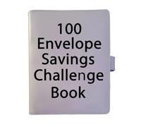 Lot de 100 enveloppes Saving Challenge - 100 enveloppes 5 - Classeur économique - Avec enveloppes - Facile à économiser de l'argent - 5050