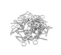 Lot de 100 épingles à œil en acier inoxydable SS304, crochets, œillets, fermoirs à vis filetés for la fabrication de bijoux à faire soi-même (couleur : 100 pièces, or, taille : 4 x 8 mm)(100pcs Stainl