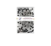 Lot de 100 épingles de couture assorties pour couture et couture Noir 45 mm