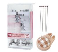 Lot de 100 épingles Droites en Acier Inoxydable 3,8 cm de Long, épingles de pour Tissu, Outils de matelassage | pour Femmes débutantes Maman Anniversaire Noël Confection Vêtements Art