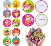 Lot de 100 épingles rondes en métal pour récompenses de lecture/inscription « Be Kindness » - Pour les amateurs de livres