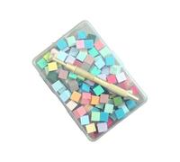 Lot de 100 éponges à ongles souples avec stylo de préhension Accessoires portables Fournitures douces pour nail art Designs Blanc/coloré