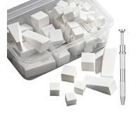Lot de 100 éponges à ongles souples - Avec stylo de préhension, éponge à ongles douce et kit d'outils - Pour débutants et femmes - Pour s'entraîner au salon, aux fêtes, en vacances