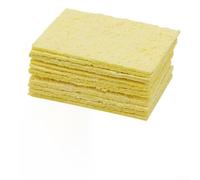 Lot de 100 éponges de nettoyage pour fer à souder pour entretien des pointes de soudure, tampons de rechange jaunes 50 x 35 x 2 mm avec forte capacité d'absorption et anti-oxi
