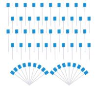 Lot de 100 éponges de soin bucco-dentaire jetables portables pour le nettoyage des cliniques dentaires (bleu)