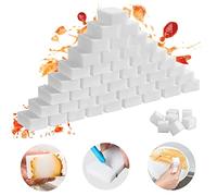 Lot de 100 éponges Magiques en mélamine - Blanc - pour la Maison, la Cuisine, Le Mur, la Salle de Bain, l'éponge à Chaussures