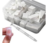 Lot de 100 éponges souples pour ongles avec stylo pour la prise en main, convient aux débutants, aux femmes, à la maison, au salon, aux fêtes