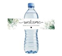 Lot de 100 étiquettes autocollantes « We're So Glad You're Here!» pour bouteille d'eau de mariage, fête prénatale, décoration de table, panneaux de mariage pour réception, décoration de fête parfaite