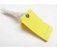 Lot de 100 étiquettes couleur jaune - 120 mm x 60 mm-Modèle Luggage Labels de prix cadeau Craft Vêtements