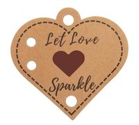 Lot de 100 étiquettes de mariage en papier kraft en forme de cœur pour bougies magiques avec bandes Match Striker pour anniversaire, fête, remise de diplôme, anniversaire, fiançailles