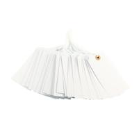 Lot de 100 étiquettes de prix blanches de 12 x 6 cm pour présentation de bijoux, vêtements, étiquettes de prix, cadeaux d'anniversaire