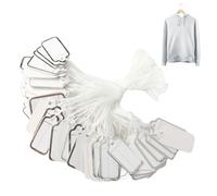 Lot de 100 étiquettes de prix pour bijoux - Petites étiquettes blanches inscriptibles - Surface lisse - Marquage propre - Gestion des stocks - Idéales pour les magasins de bijoux, les articles faits à
