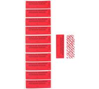 Lot De 100 Étiquettes De Sécurité Inviolables Rouge 2,5 X 7,6 Cm