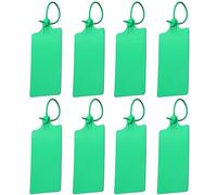 Lot de 100 étiquettes d'expédition en plastique, imperméables et inscriptibles - Autobloquantes - Indéchirables - Grande fermeture éclair - Pour étiquetage et marquage - 250 mm - Vert