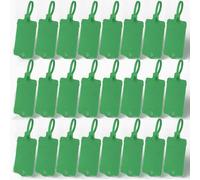 Lot de 100 étiquettes d'expédition vierges en plastique étanche avec attaches à fermeture éclair pour marquage de stockage, transport logistique, identification des semis
