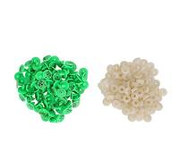 Lot de 100 étiquettes d'oreille en plastique de 1,8 cm pour lapin, renard, vison, signes d'identification des animaux, étiquettes d'oreille numérotées pour bétail avec boucles,