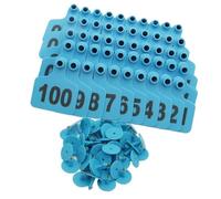 Lot de 100 étiquettes d'oreille for bovins, porcs, chèvres et, n° 001-1000 101-200 Jaune/Bleu/1-100(Blue,801 900)
