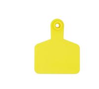 Lot de 100 étiquettes d'oreilles en TPU pour bovins, vaches, cochons (jaune)