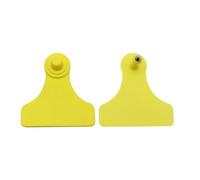 Lot de 100 étiquettes d'oreilles pour bovins - 50/100 - En TPU - 60 x 58 mm - Double face - Sans mot - Numéro personnalisé - Identification des animaux de ferme - Pour bovins, vaches, cochons
