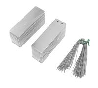 Lot de 100 étiquettes double face en aluminium pour plantes avec fil - Étiquettes de jardin étanches pour identification des arbres, herbes et légumes en extérieur, serre, piquets de fleurs
