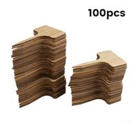 Lot de 100 étiquettes en bois de type T pour plantes de jardin avec écriture plate pour identifier les herbes, les fleurs, les légumes et les espèces indigènes