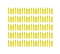 Lot de 100 étiquettes for plantes jardin, marqueurs for pépinière, plaque d'écriture en plastique, carte enfichable, étanche Pour l'enregistrement des noms de plantes(Yellow)