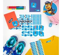 Lot de 100 étiquettes personnalisées pour vêtements et objets avec motif Pat' Patrouille. Utilisation scolaire ou quotidienne. Stikets