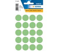 Herma Pastilles adhésives vert Ø 19 mm – Lot 100 (5 feuilles x 20)