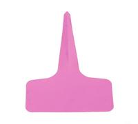 Lot de 100 étiquettes réutilisables en plastique en forme de T avec surfaces mates résistantes aux UV pour démarrage de semences et identification du jardinage en plein air (rose)