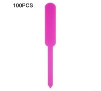 Lot de 100 étiquettes réutilisables pour plantes de jardin, 12 x 1,5 cm, résistantes aux intempéries et faciles à écrire, vertes pour la maison et la pépinière (rose)