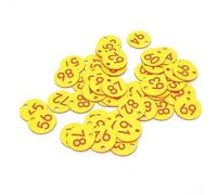 Lot de 100 étiquettes rondes numérotées en plastique for porte-clés, sacs, bagages, clés de dortoir, casier de piscine