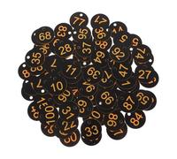 Lot de 100 étiquettes rondes numérotées en plastique for porte-clés, sacs, bagages, clés de dortoir, casier de piscine