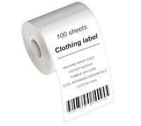 Lot de 100 étiquettes thermiques autocollantes en papier thermique pour imprimante d'étiquettes Nel-ko PM220, 50 x 80 mm, imperméables, multi-usages, blanches