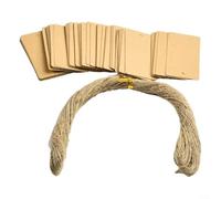 Lot de 100 étiquettes vierges en papier vintage avec ficelle pour messages personnels et idées de décoration créatives