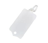 Lot de 100 étiquettes vierges réutilisables en plastique - 3,7 x 6,3 cm - Sangle d'étanchéité dentelée avec grande étiquette en plastique - Étanche - Pour écrire sur une étiquette (blanc, 100 pièces)